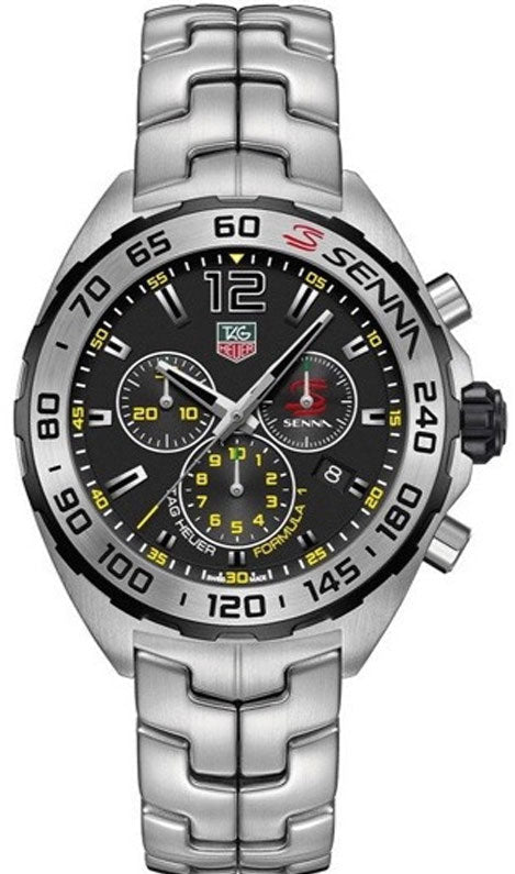 TAG Heuer Herrenuhr Formula 1 Senna Limited Edition Chronograph Black Dial Silver Steel Strap Watch For Men Caz1013 Ba0883 – CAZ1013.BA0883