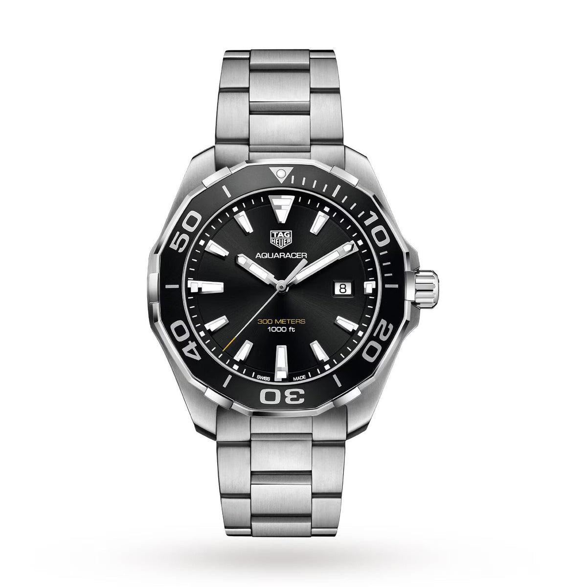 TAG Heuer Herrenuhr Aquaracer Quartz Black Dial Stainless Steel Mens Watch Way101a Ba0746 – WAY101A.BA0746