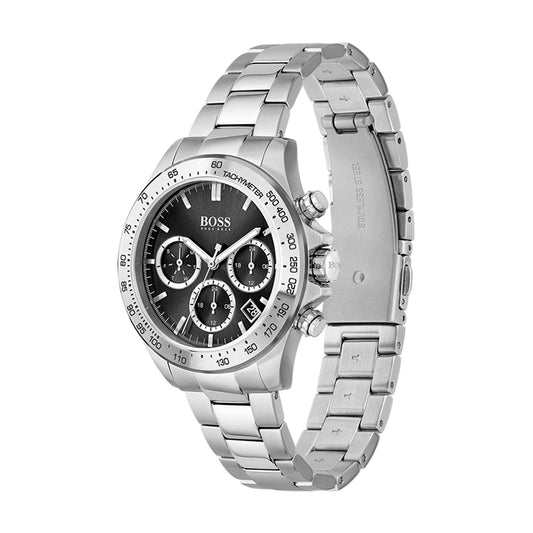 Hugo Boss Damenuhr Mens 1502614 Chronograph Stainless Steel Watch With Black Dial – HB1502614