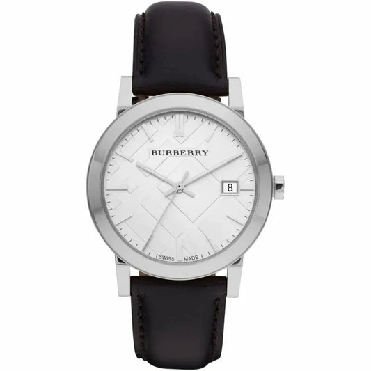 Burberry Herrenuhr The City Black Quarz mit Lederarmband – BU9008