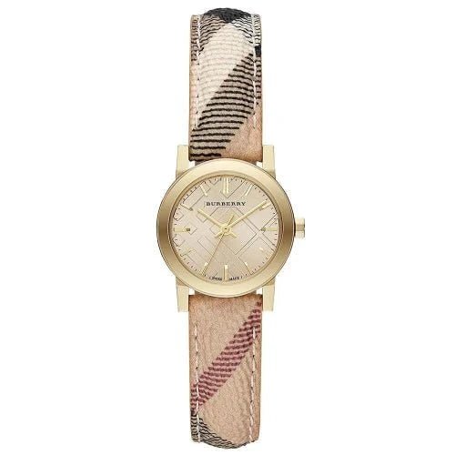Burberry The City Haymarket Damenuhr goldenes Zifferblatt BU9219