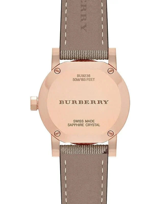 Burberry The City Rose Damenuhr roségoldenes Zifferblatt BU9236