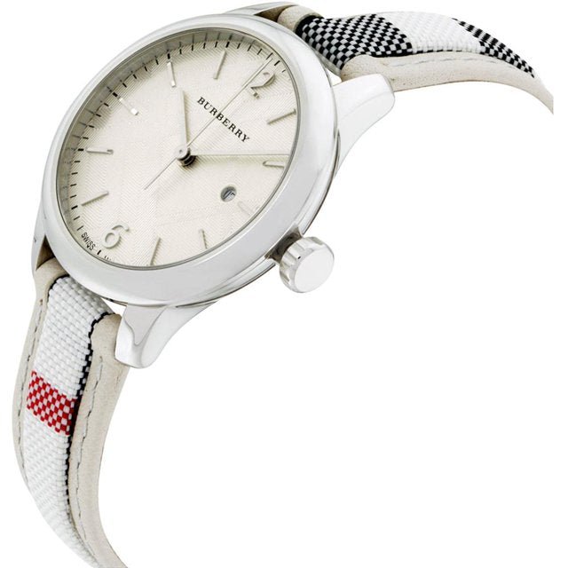 Burberry The Classic Silver Damenuhr silbernes Gehäuse BU10113