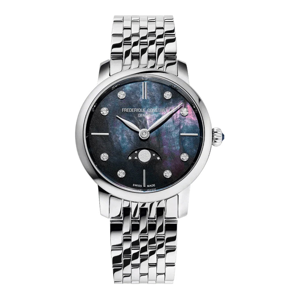 Frederique Constant Classics Slimline Ladies Moonphase FC-206MPBD1S6B Damenuhr
