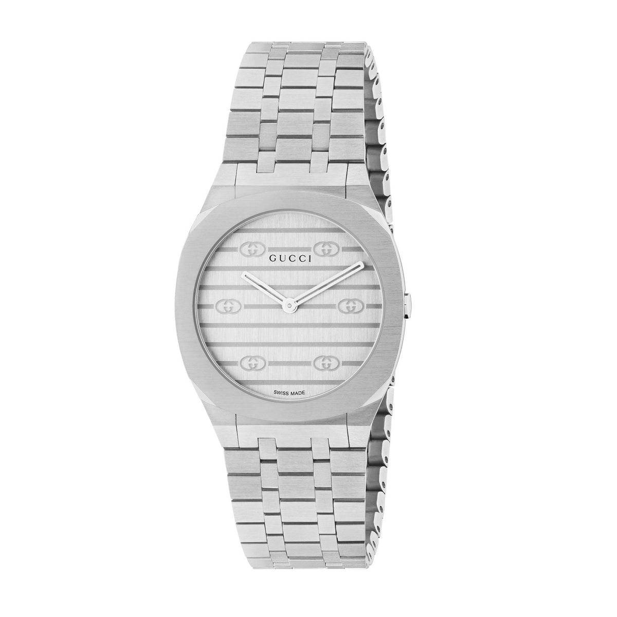Gucci Damenuhr 25h Silver Ladies Watch Ya163501 – YA163501