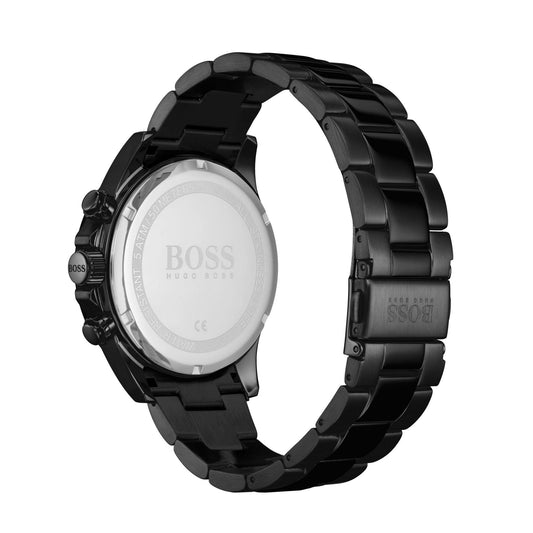 Hugo Boss Herrenuhr Mens 1513754 Hero Chronograph Black Stainless Steel Watch – HB1513754