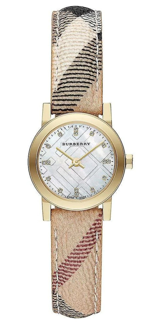 Burberry The Classic City Damenuhr weißes Zifferblatt BU9226