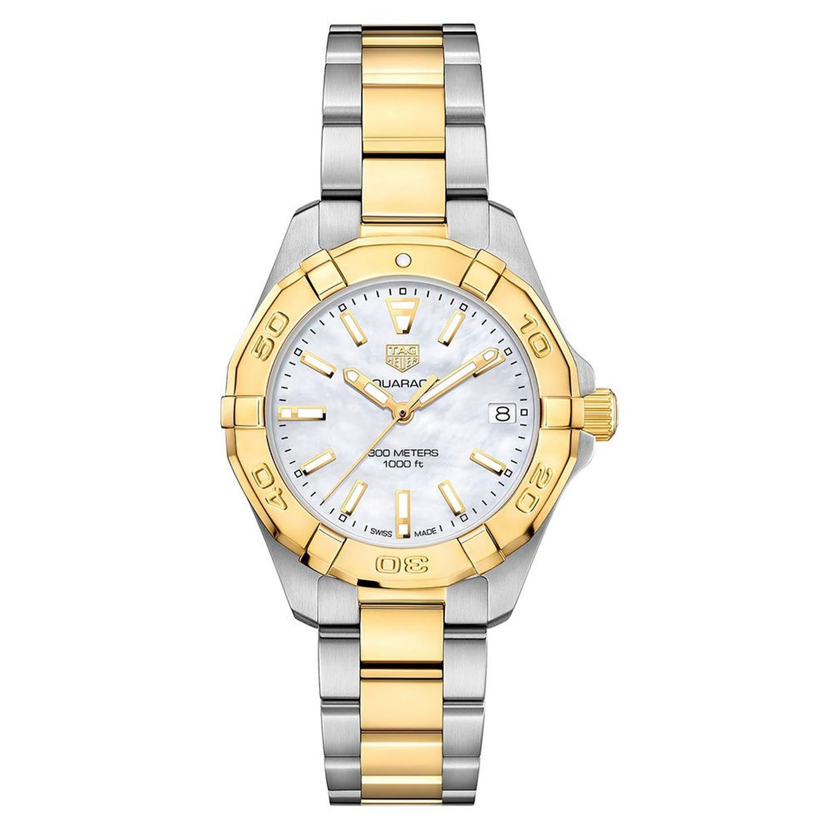 TAG Heuer Damenuhr Aquaracer Gold Plated And Stainless Steel Ladies Watch – WBD1320.BB0320
