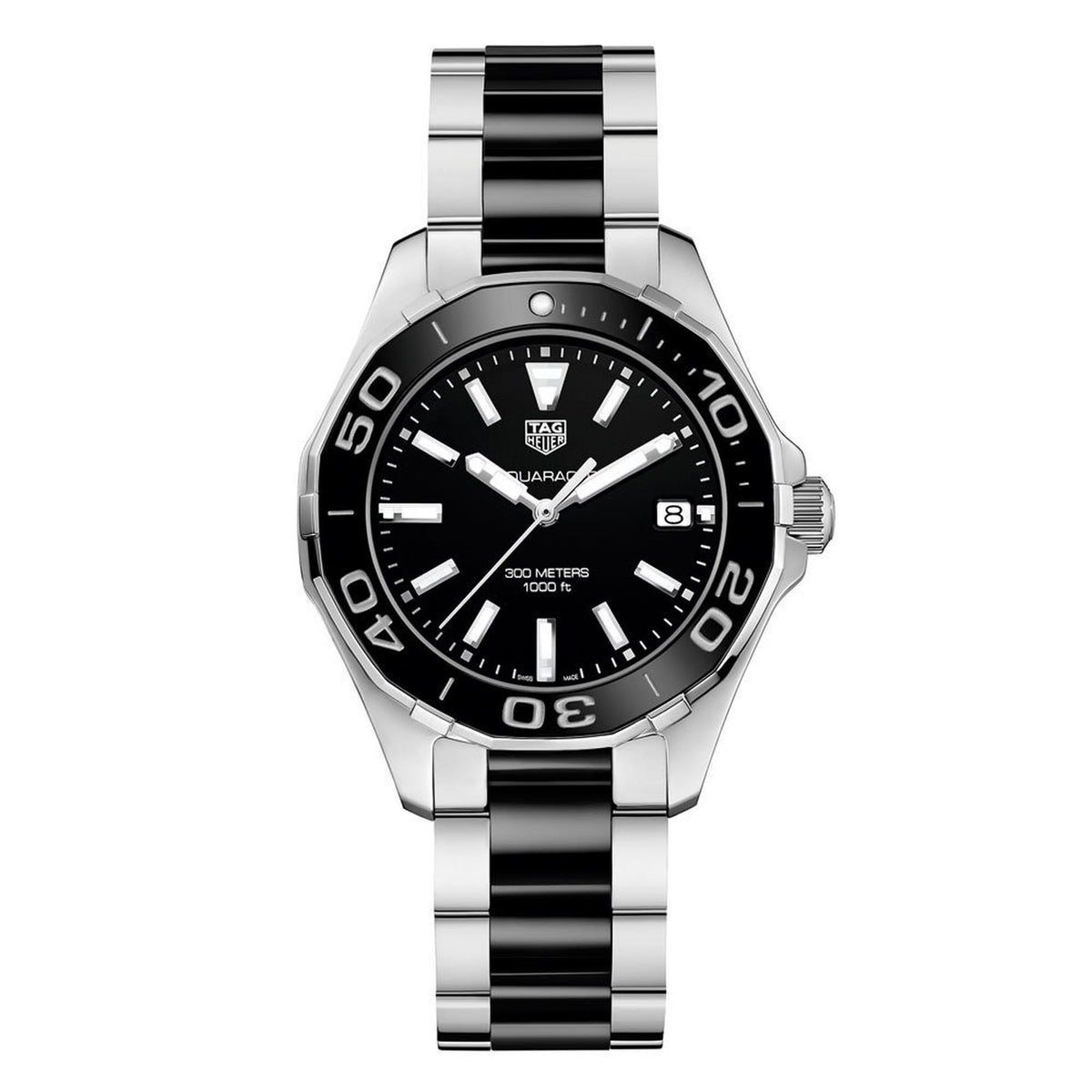 TAG Heuer Damenuhr Aquaracer Stainless Steel And Black Ceramic Ladies Watch – WAY131A.BA0913