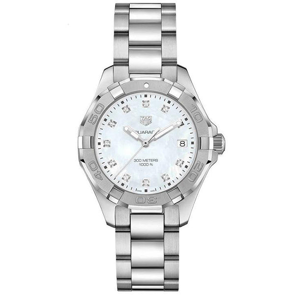 TAG Heuer Damenuhr Aquaracer Diamonds Mother Of Pearl Dial Silver Steel Strap Watch For Women Wbd131b Ba0748 – WBD131B.BA0748