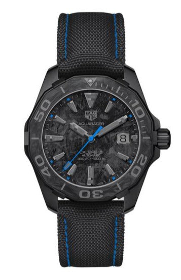 TAG Heuer Herrenuhr Aquaracer Calibre 5 Black Nylon Strap Carbon Dial Watch For Men Wbd218c Fc6447 – WBD218C.FC6447