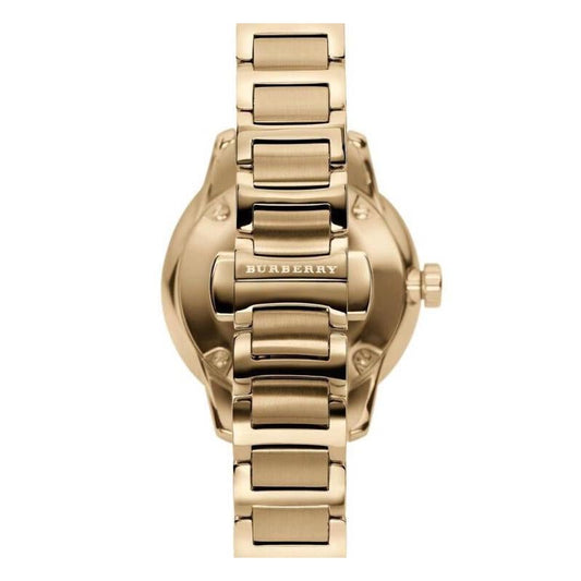 Burberry The Classic Damenuhr Edelstahlarmband goldenes Gehäuse BU10109