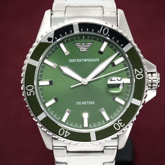 Emporio Armani Herrenuhr Ar11338 Men S Diver Steel Watch – AR11338