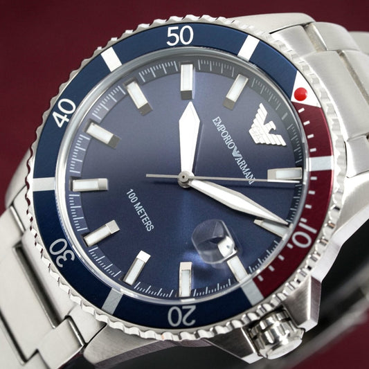 Emporio Armani Herrenuhr Ar11339 Men S Diver Steel Blue Watch – AR11339