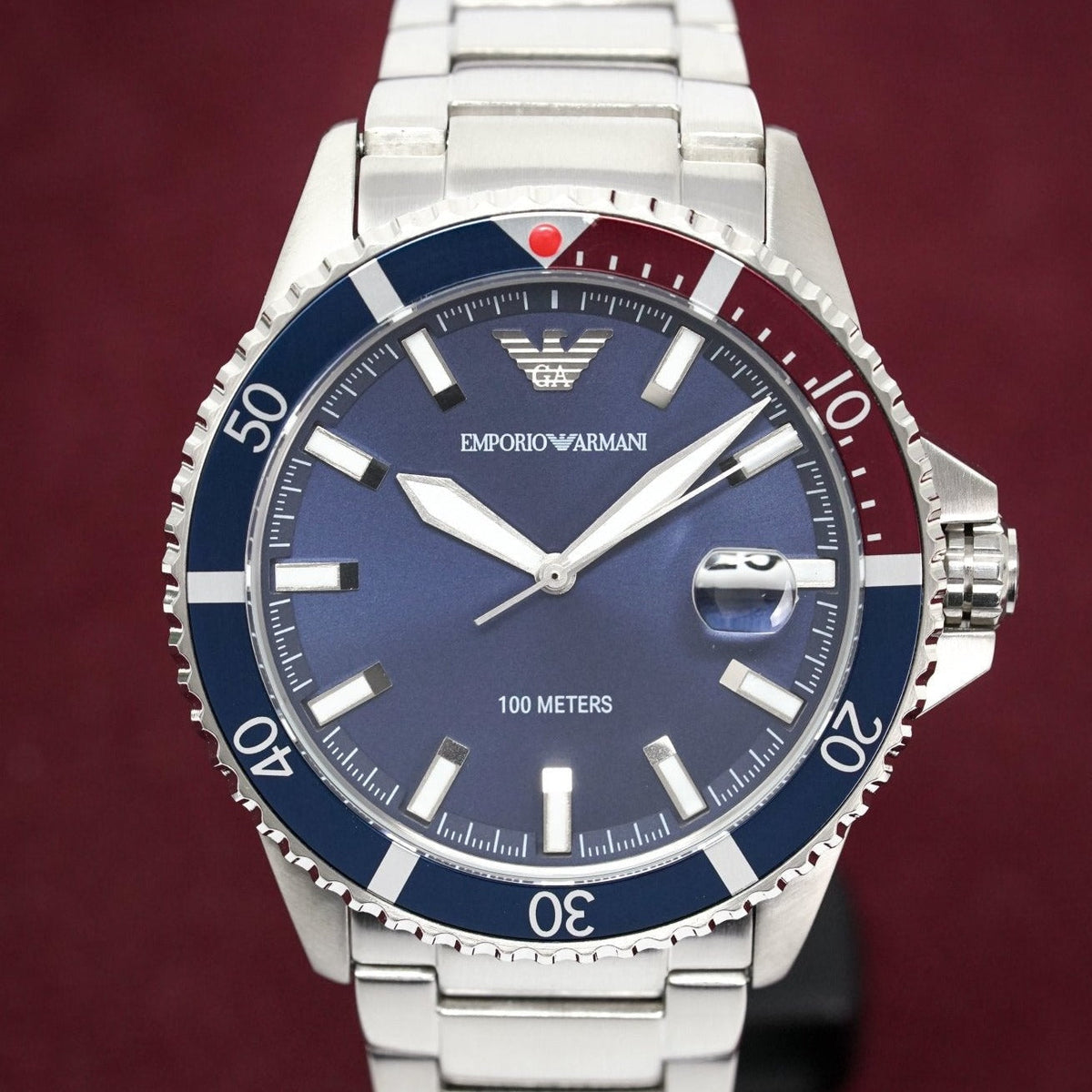 Emporio Armani Herrenuhr Ar11339 Men S Diver Steel Blue Watch – AR11339