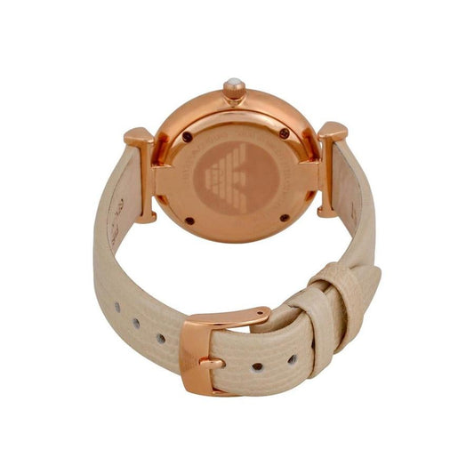Emporio Armani Damenuhr Ar1681 Ladies Rose Gold Cream Watch – AR1681