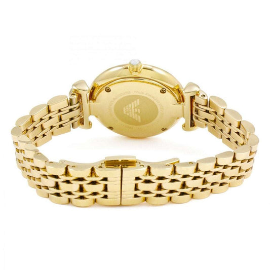 Emporio Armani Damenuhr Ar1907 Ladies Mother Of Pearl Gold Watch – AR1907