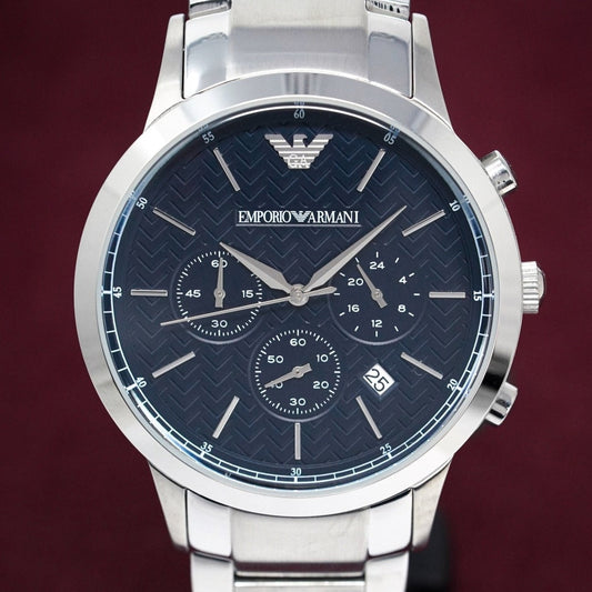 Emporio Armani Herrenuhr Ar2486 Men S Renato Blue Watch – AR2486