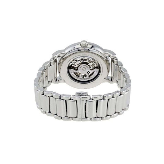 Emporio Armani Herrenuhr Ar60006 Men S Meccanico Silver Watch – AR60006