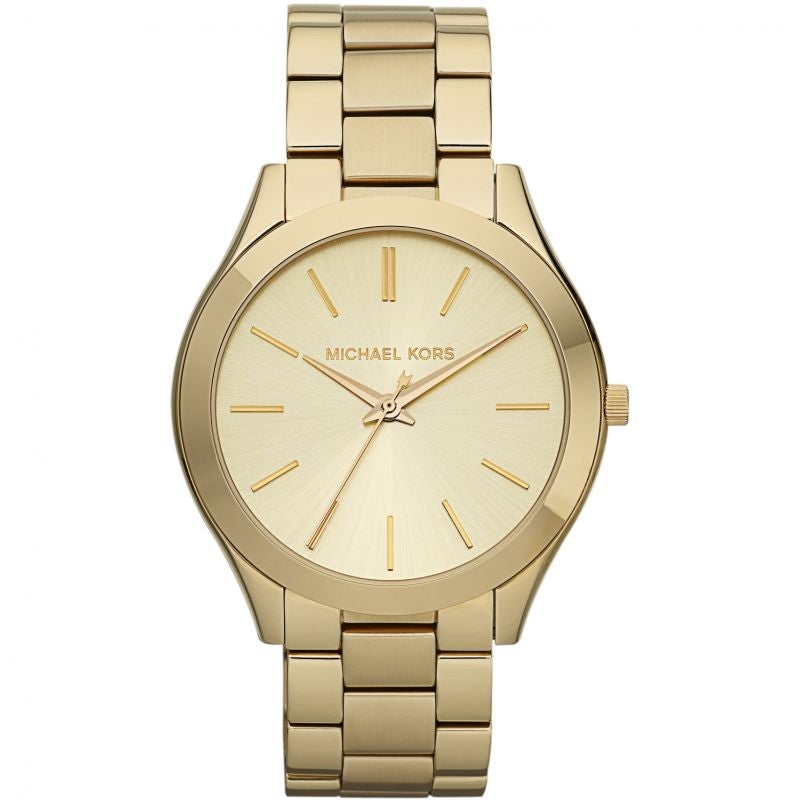 Michael Kors Damenuhr Mk3179 Ladies Slim Runway Gold Watch – MK3179