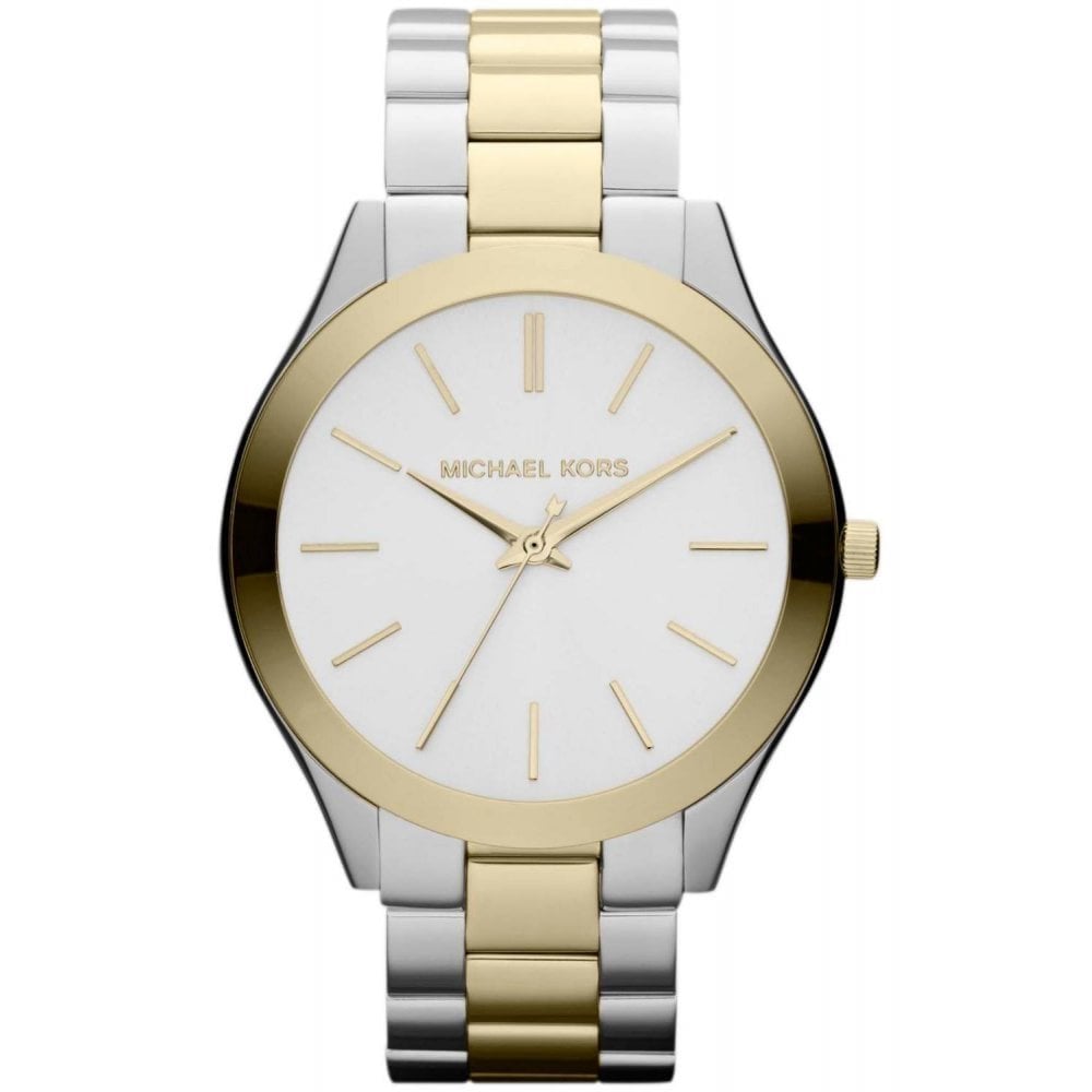 Michael Kors Damenuhr Mk3198 Ladies Slim Runway Two Tone Watch – MK3198
