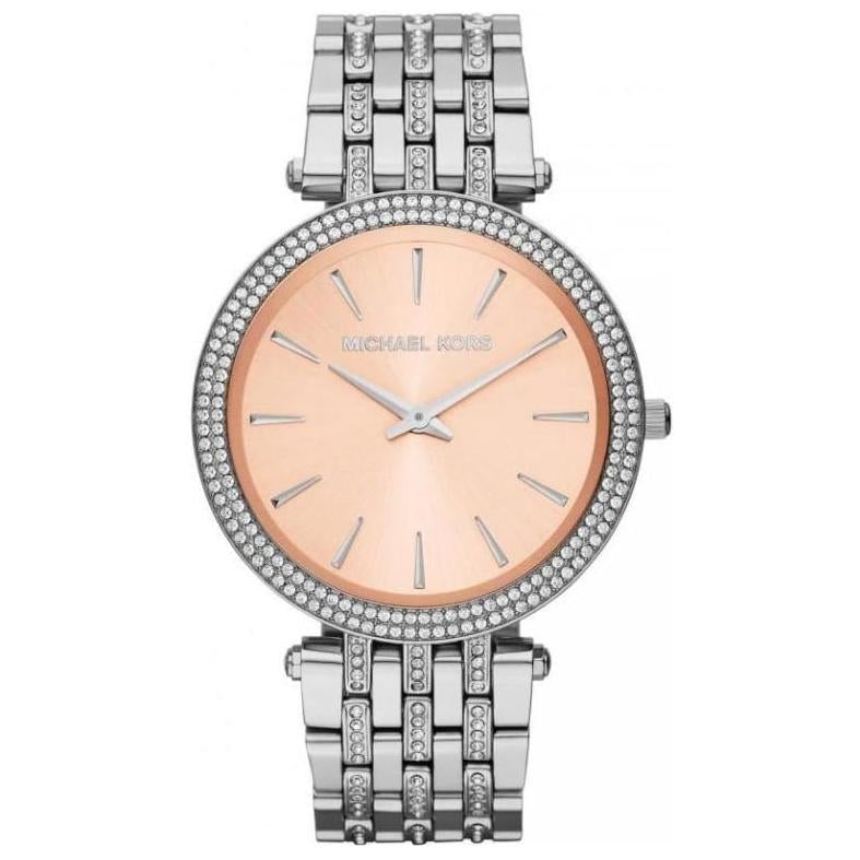 Michael Kors Damenuhr Mk3218 Ladies Darci Rose Silver Glitz Watch – MK3218