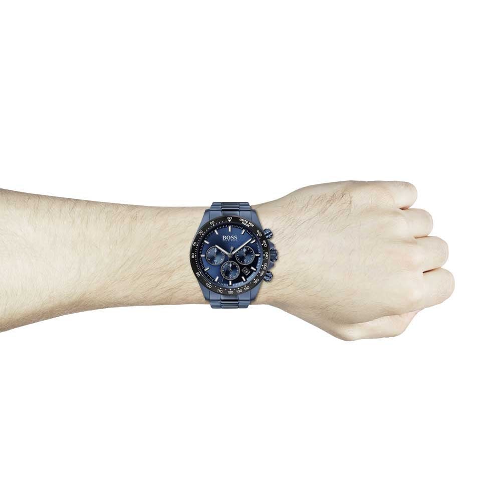 Hugo Boss Herrenuhr Mens Hb1513758 Hero Blue Steel Chronograph Watch – HB1513758