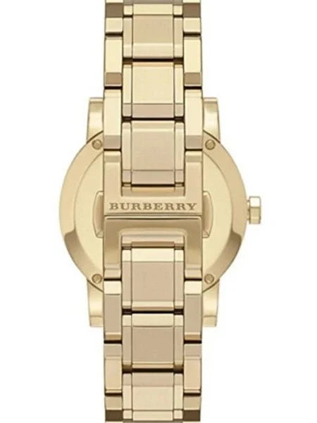 Burberry The City Yellow Damenuhr goldenes Zifferblatt BU9134