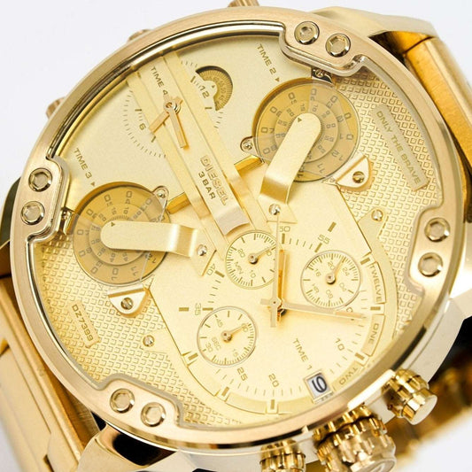 Diesel Herrenuhr Dz7399 Men S Chronograph Mr Daddy 2 0 Yellow Gold Watch – DZ7399
