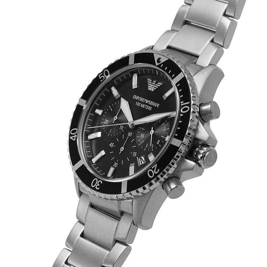 Emporio Armani Herrenuhr Ar11360 Men S Diver Chronograph Steel Watch – AR11360