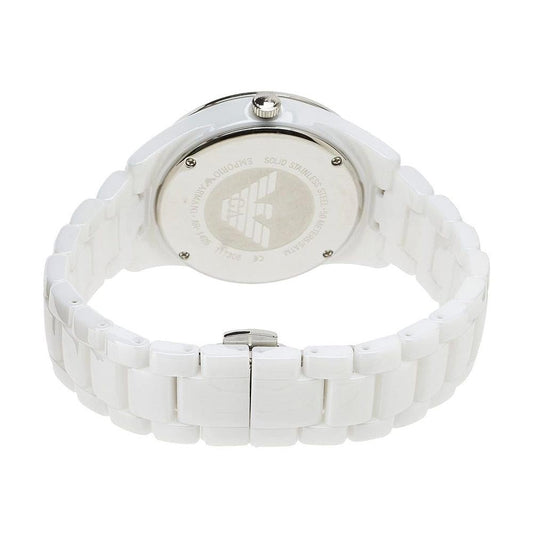 Emporio Armani Damenuhr Ar1456 Ladies White Crystal Watch – AR1456