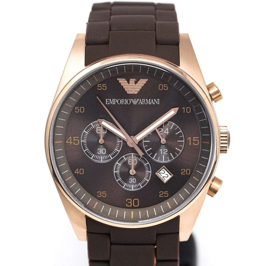Emporio Armani Damenuhr Ar5891 Ladies Chronograph Brown Watch – AR5891