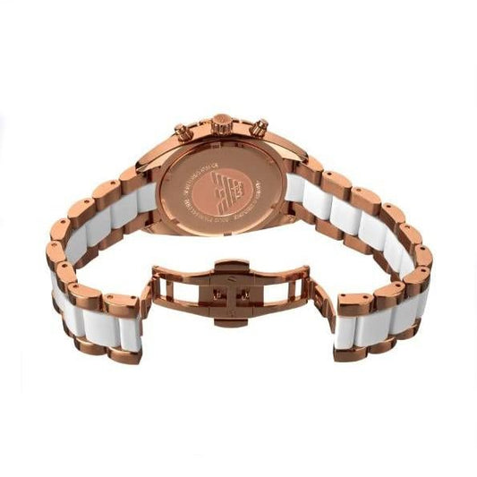 Emporio Armani Damenuhr Ar5942 Ladies Rose Gold Chronograph Watch – AR5942