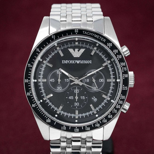 Emporio Armani Herrenuhr Ar5988 Men S Tazio Chronograph Steel Watch – AR5988