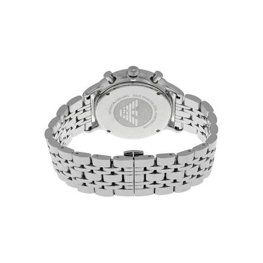 Emporio Armani Herrenuhr Ar80009 Men S Silver Chronograph Watch – AR80009