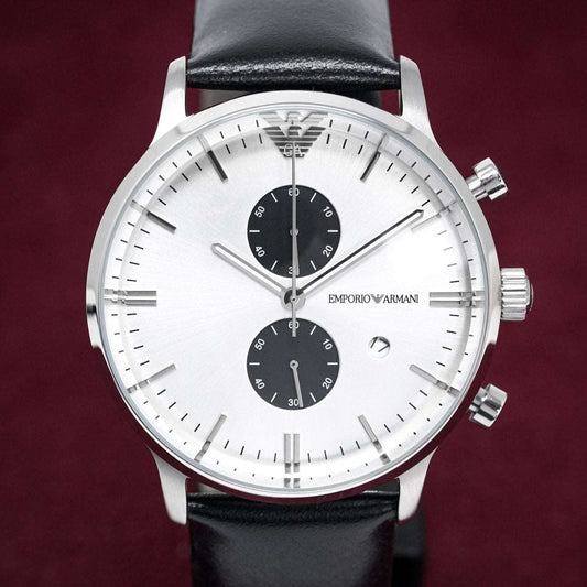 Emporio Armani Herrenuhr Men S Ar0385 Chronograph Watch Black Watch – AR0385