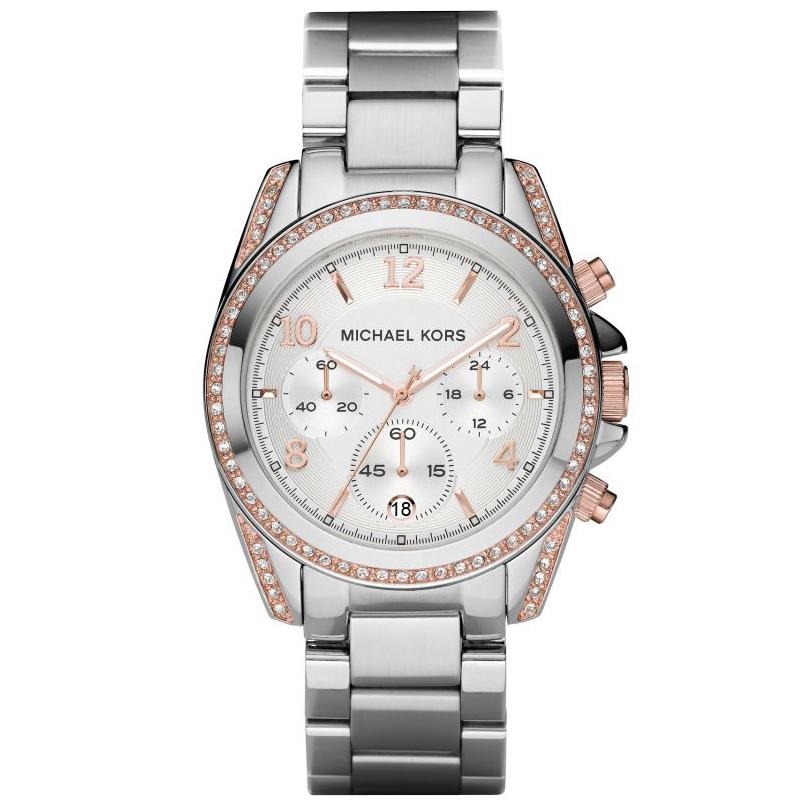 Michael Kors Damenuhr Mk5459 Ladies Runway Two Tone Silver Watch – MK5459
