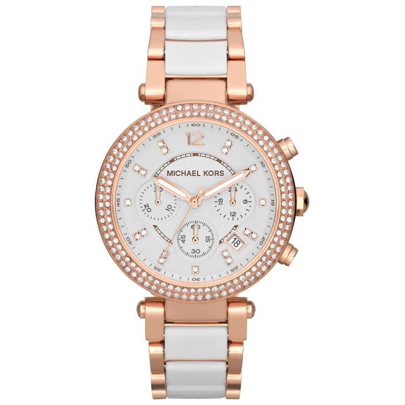 Michael Kors Damenuhr Mk5774 Ladies Parker Rose Gold Chronograph Watch – MK5774