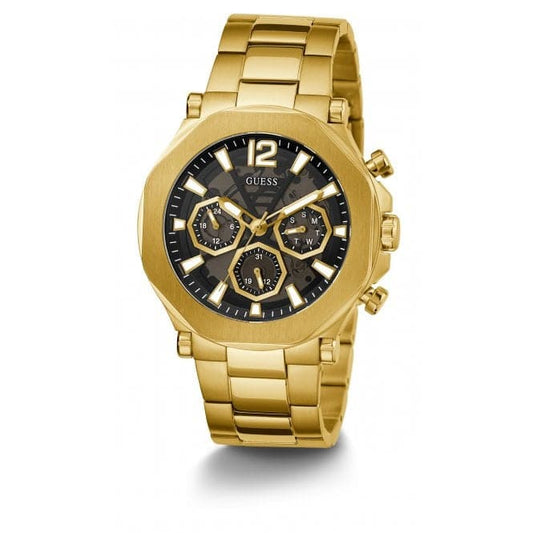 Guess Herrenuhr Watches Gents Edge Stainless Steel Gold Watch Gw0539g2 – GW0539G2