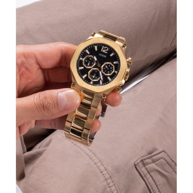 Guess Herrenuhr Watches Gents Edge Stainless Steel Gold Watch Gw0539g2 – GW0539G2