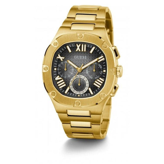 Guess Herrenuhr Watches Gents Headline Stainless Steel Gold Watch Gw0572g2 – GW0572G2