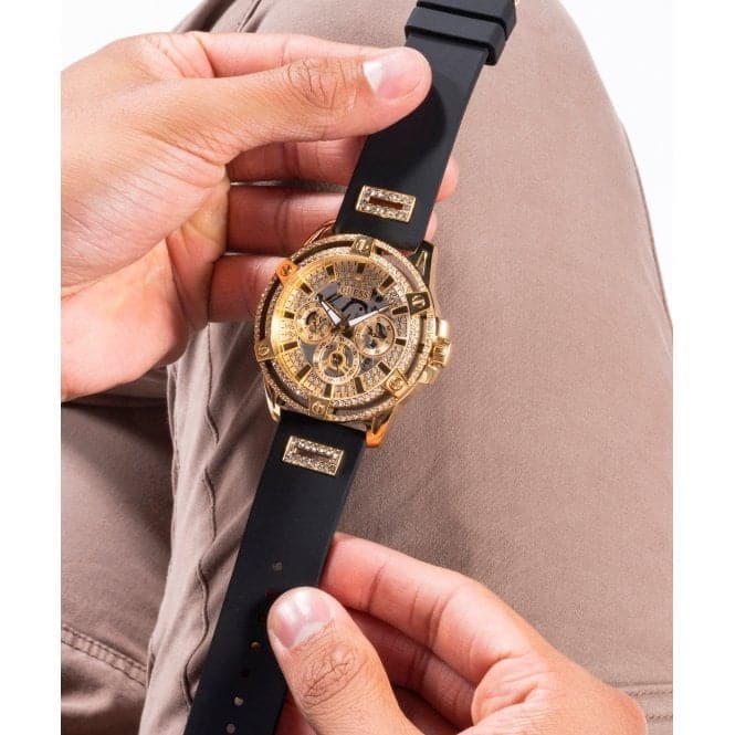 Guess Herrenuhr Watches Gents King Stainless Steel Gold Watch Gw0537g2 – GW0537G2