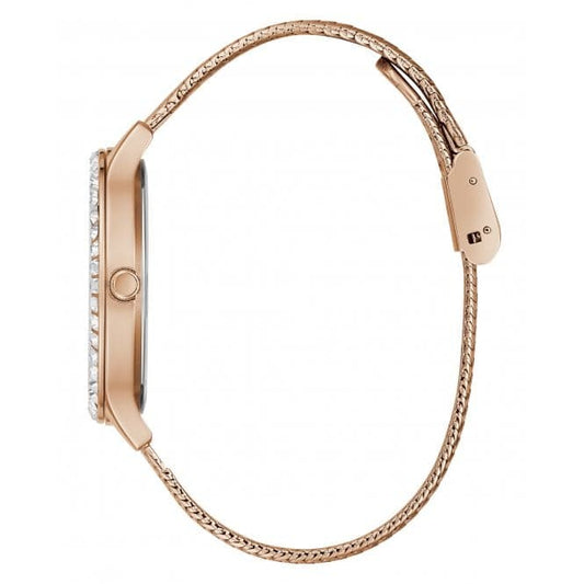 Guess Damenuhr Watches Ladies Soiree Stainless Steel Mesh Rose Gold Watch Gw0402l3 – GW0402L3