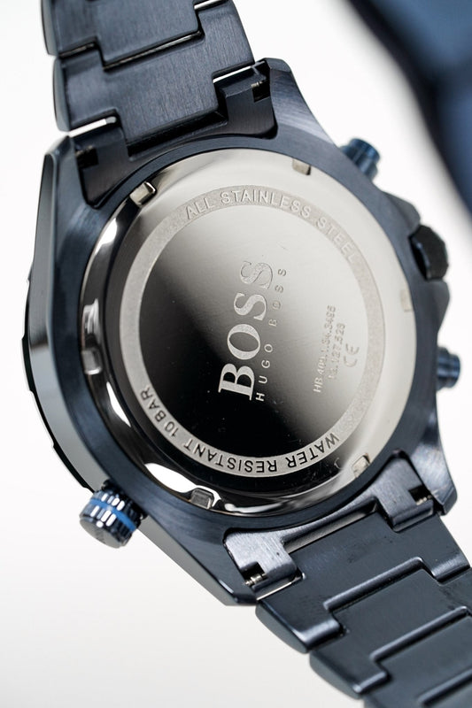Hugo Boss Herrenuhr Men S Watch Chronograph Globetrotter Blue Pvd Hb1513824 – HB1513824
