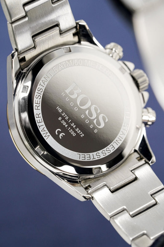 Hugo Boss Herrenuhr Watch Chronograph Hero Two Tone Blue Hb1513767