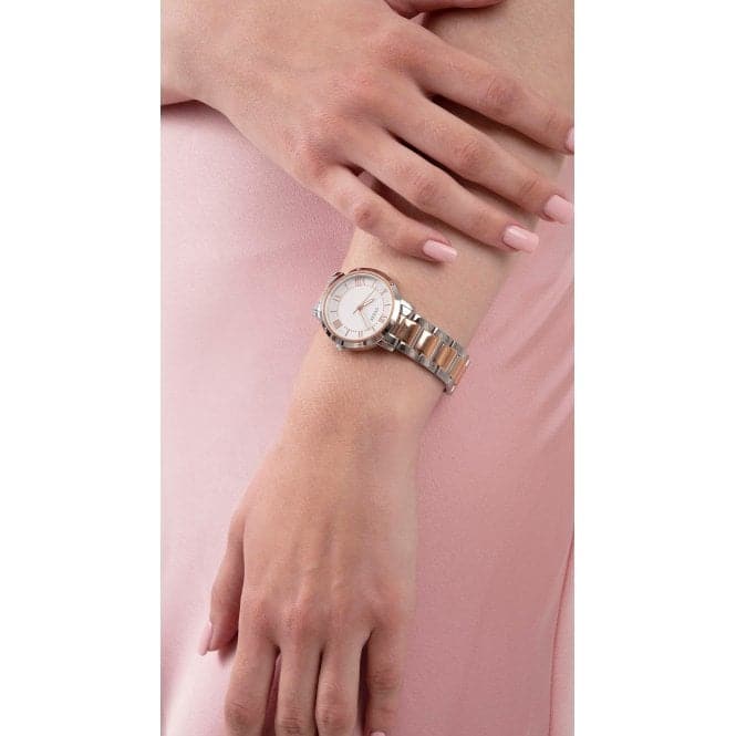 Guess Damenuhr Watches Ladies Dawn Stainless Steel 2 Tone Watch Gw0404l3 – GW0404L3
