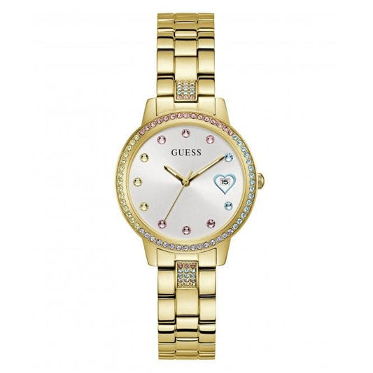 Guess Damenuhr Watches Ladies Three Of Hearts Gold Tone Watch Gw0657l2 – GW0657L2