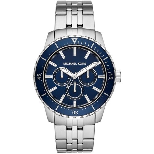 Michael Kors Damenuhr Mk7153 Men S Cunningham Silver Blue 44mm Watch – MK7153