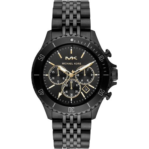 Michael Kors Damenuhr Mk8750 Men S Bayville Silver Black Chronograph Watch – MK8750