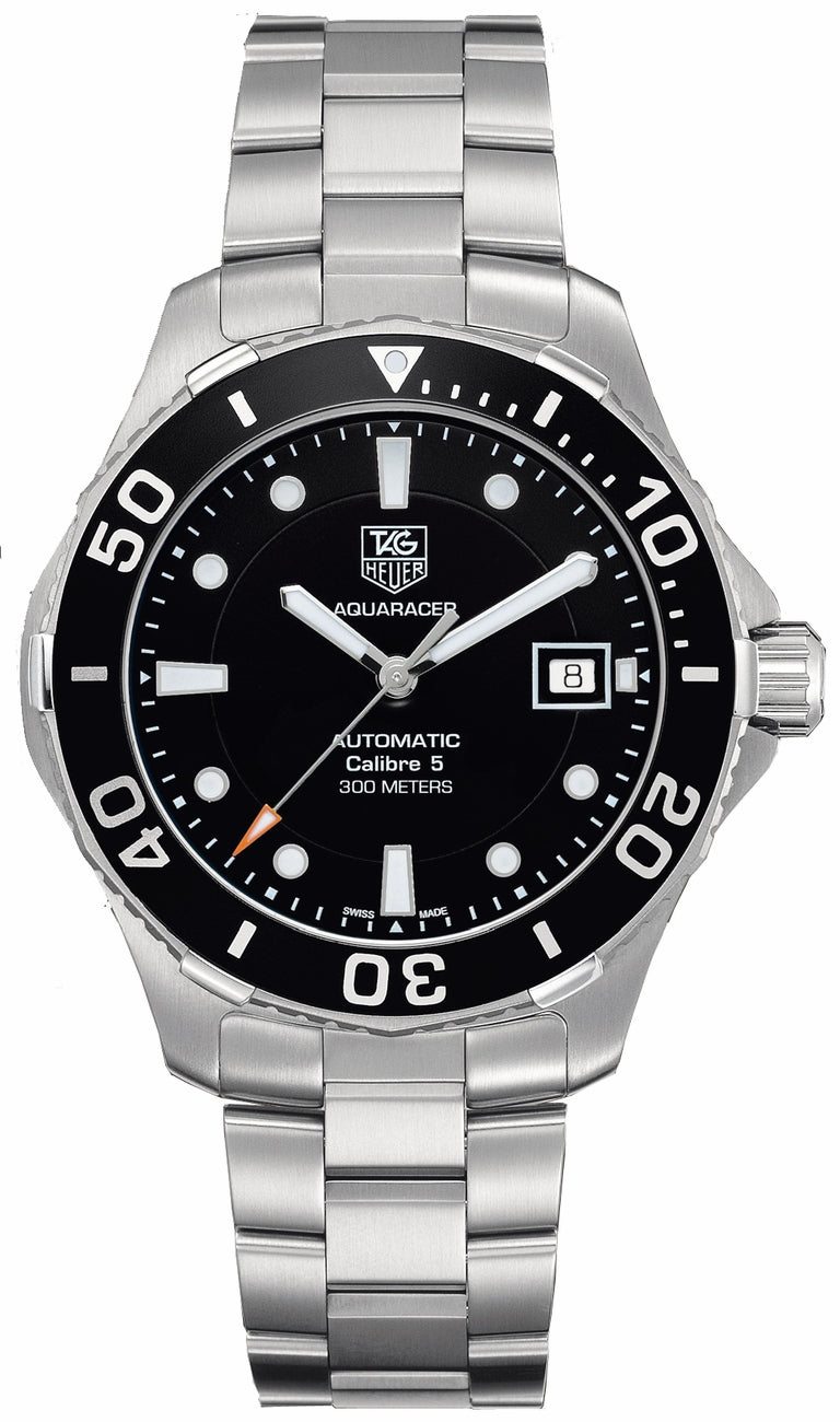 TAG Heuer Herrenuhr Aquaracer Automatic Caliber 5 Black Dial Silver Steel Strap Watch For Men Wan2110 Ba0822 – WAN2110.BA0822
